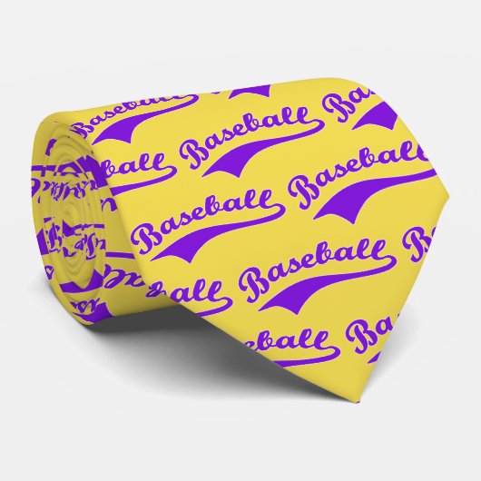 Baseball Script in Paarse Stropdas (Opgerold)