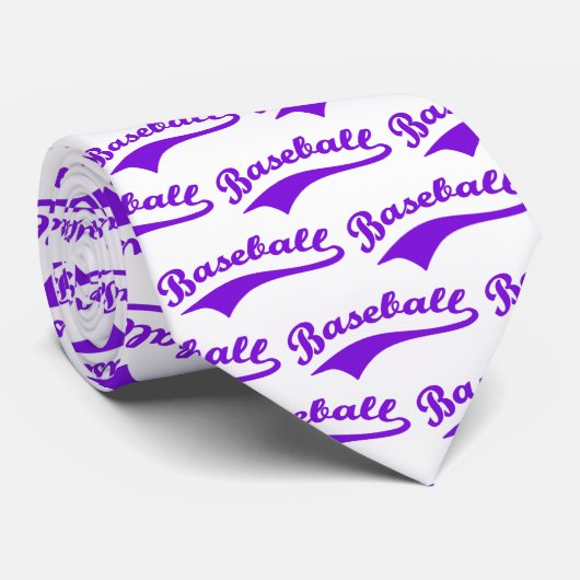 Baseball Script in Paarse Stropdas (Opgerold)