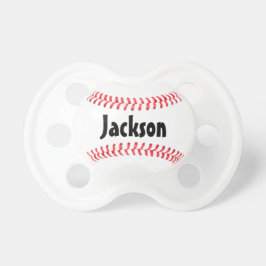 Baseball Seams Custom Baby Name of Text Pacifier Speen