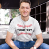 Baseball Seams Player/Coach Custom Team Name Manne T-shirt