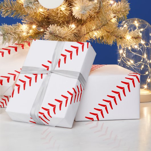Baseball Seams/Stitches Baseball Gift Paper Cadeaupapier (Feestdagen)