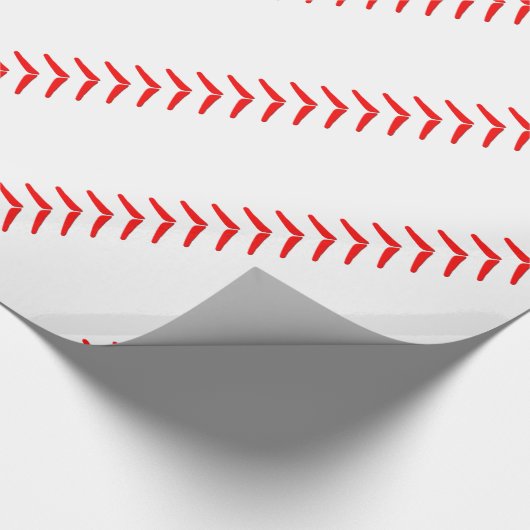 Baseball Seams/Stitches Baseball Gift Paper Cadeaupapier (Hoek)