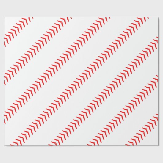 Baseball Seams/Stitches Baseball Gift Paper Cadeaupapier (Vlak)