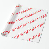 Baseball Seams/Stitches Baseball Gift Paper Cadeaupapier (Uitgerold)