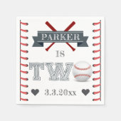 Baseball Second Birthday - persoonlijk Servet (Voorkant)