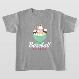 Baseball seizoen Ice Cream Sundae T-shirt