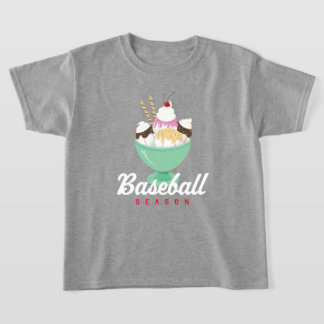 Baseball seizoen Ice Cream Sundae T-shirt