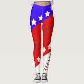 Baseball Seizoen Vierde juli Leggings (Voorkant)