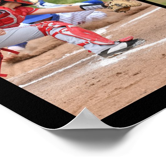 Baseball Senior Afstuderen 6 Fotocollage Poster (Hoek)