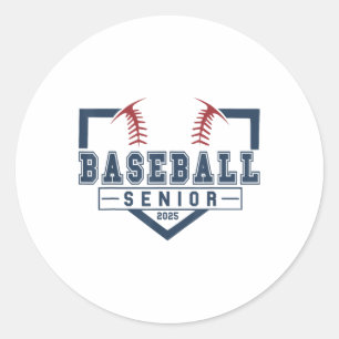 Baseball Senior Night Baseball Senior 2025 Afgestu Ronde Sticker