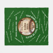 Baseball Senior Night Gift Ideeën met Foto, Namen Fleece Deken (Voorkant (Horizontaal))