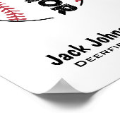 Baseball Senior Night Poster voor handtekeningen (Hoek)