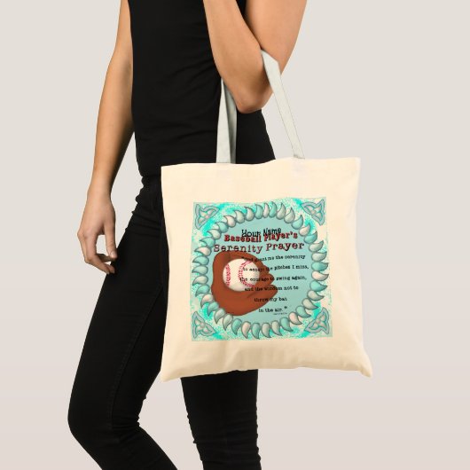 Baseball Serenity Gebed Tote Bag (Voorkant (product))