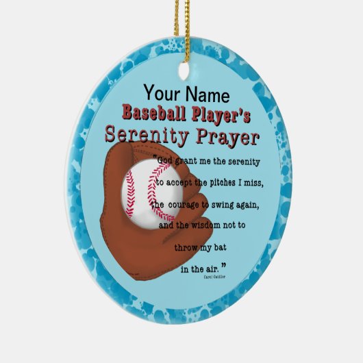 Baseball Serenity Prayer Keramisch Ornament (Rechts)