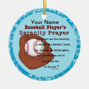 Baseball Serenity Prayer Keramisch Ornament