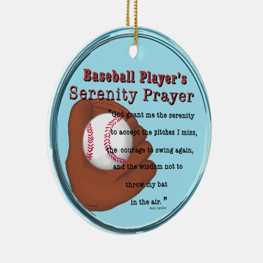 Baseball Serenity Prayer Keramisch Ornament (Rechts)