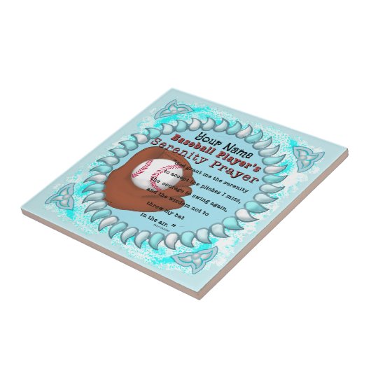 Baseball Serenity Prayer Tegeltje (Zijkant)