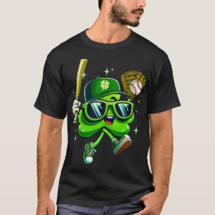 Baseball Shamrock St Patricks Day Boys Meisjes Man T-shirt
