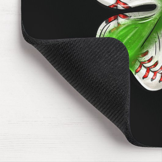 Baseball Shamrock St Patrick's Day Clover With Bas Muismat (Hoek)