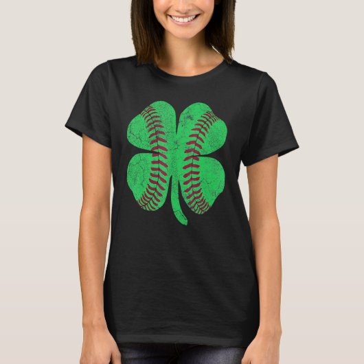 Baseball Shamrock St. Patrick's Day Irish Saint Pa T-shirt (Voorkant)