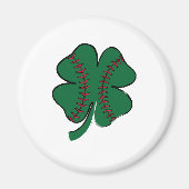Baseball Shamrock St Patrick's Day Magneet (Voorkant)