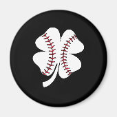 Baseball Shamrock St Patrick's Day Magneet (Voorkant)