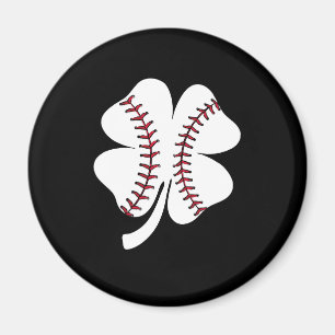 Baseball Shamrock St Patrick's Day Magneet