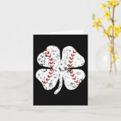Baseball Shamrock St Patricks Day Pitcher B Kaart (Gele Bloem)