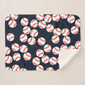 Baseball Sherpa Blanket Deken (Voorkant (horizontaal))