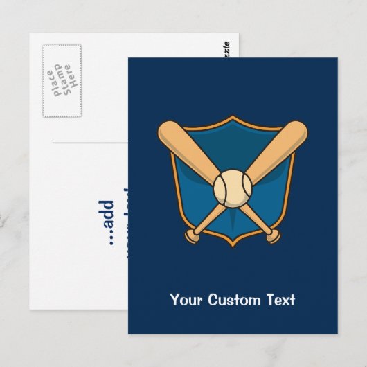 Baseball Shield Briefkaart (Voorkant / Achterkant)