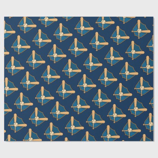 Baseball Shield Cadeaupapier (Vlak)