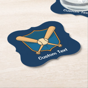 Baseball Shield Kartonnen Onderzetters