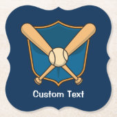 Baseball Shield Kartonnen Onderzetters (Voorkant)