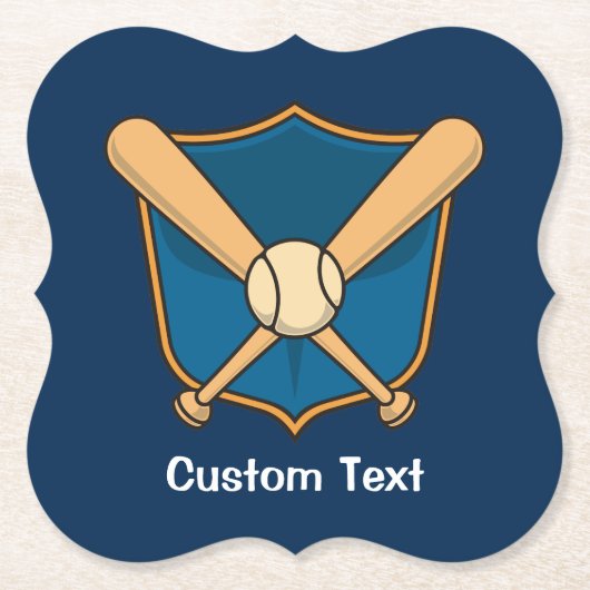 Baseball Shield Kartonnen Onderzetters (Voorkant)