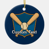 Baseball Shield Keramisch Ornament (Voorkant)
