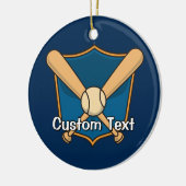 Baseball Shield Keramisch Ornament (Links)