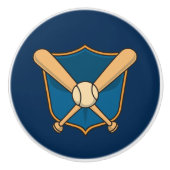 Baseball Shield Keramische Knop (Voorkant)