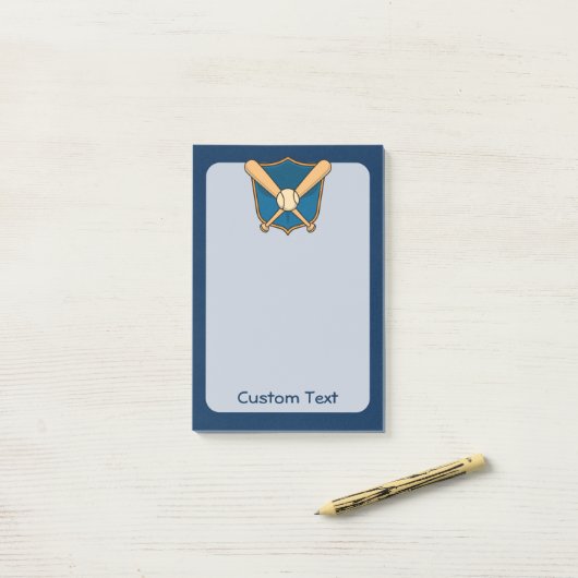 Baseball Shield Post-it® Notes (Op bureau)