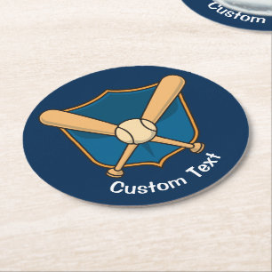 Baseball Shield Ronde Kartonnen Onderzetter