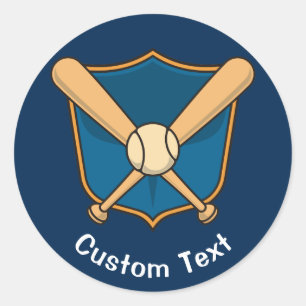 Baseball Shield Ronde Sticker