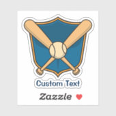 Baseball Shield Sticker (Vel)