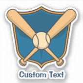Baseball Shield Sticker (Voorkant)