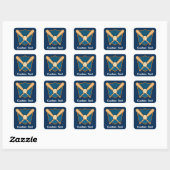 Baseball Shield Vierkante Sticker (Vel)