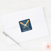 Baseball Shield Vierkante Sticker (Envelop)