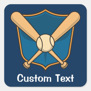 Baseball Shield Vierkante Sticker