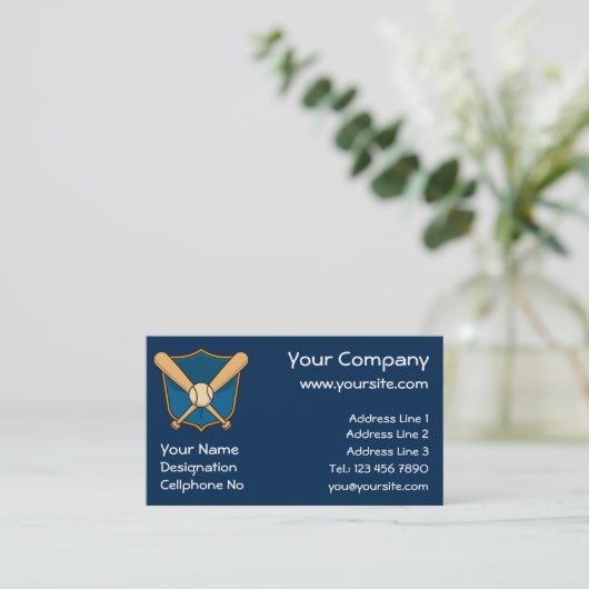 Baseball Shield Visitekaartje (Staand voorkant)