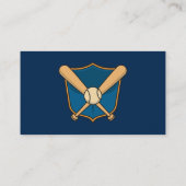 Baseball Shield Visitekaartje (Achterkant)