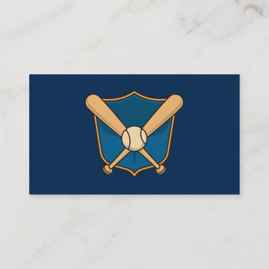 Baseball Shield Visitekaartje (Achterkant)