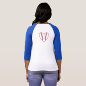 Baseball-shirt T-shirt (Achterkant volledig)