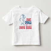 Baseball-Shirt voor kinderen Hot Dogs & Home Runs Kinder Shirts (Voorkant)